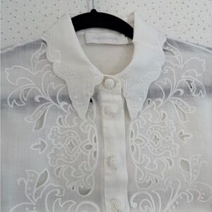 Zimmermann Ivory Embroidered Men's Shirt